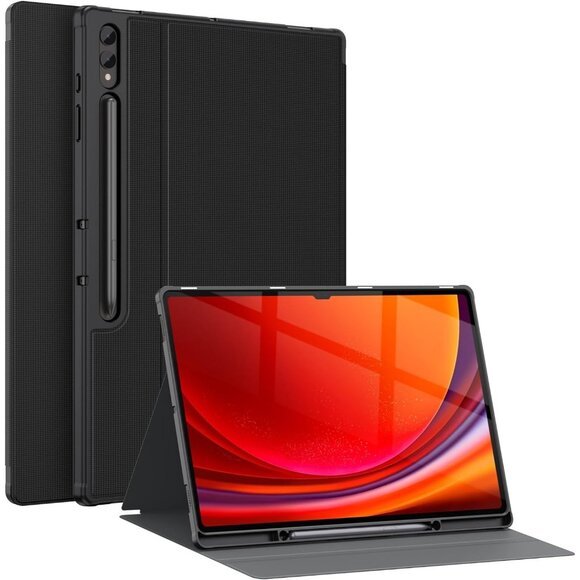 Case For Galaxy Tab S9 Ultra 2023 / S8 Ultra 2022 With S Pen Holder black - Picture 1 of 11